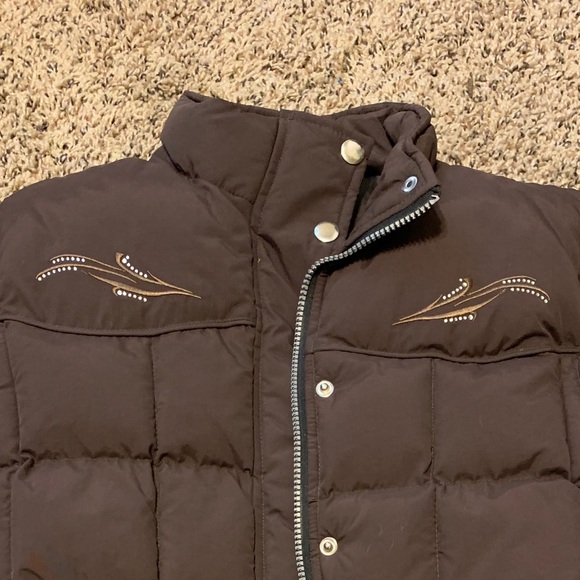 🌟HP🌟 Ladies Brown Puffer Vest with design - Picture 5 of 6